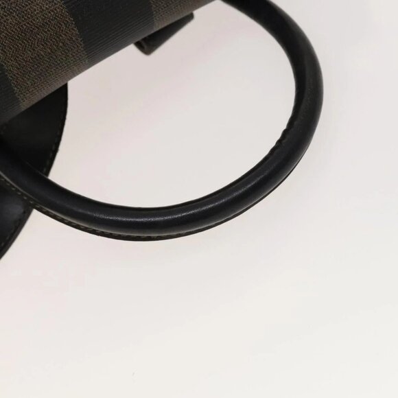 FENDI Pecan Canvas Backpack Brown Black gold Auth ep8678 - Picture 8 of 16